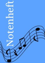 Notenheft: DIN A4 Notenlinienheft | 44 Seiten mit 12 Notenzeilen / Systeme pro Blatt | Papier 90g/m² | Musikheft mit Notenlinien
