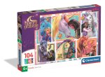 Puzzle 104 elementów. Super kolor. Unicorn Academy 2