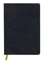 Flying Spirit, Notizbuch A5 mit Fadenbindung und glattem Ledereinband, schwarz, 90 Blatt 90g liniert