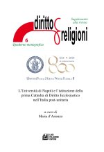 Università di Napoli e l'istituzione della prima Cattedra di Diritto Ecclesiastico nell'Italia post-unitaria. Supplemento alla rivista Diritto & Relig