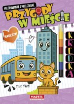 Przygody w mieście. Kolorowanka z naklejkami (modułowa kredka)