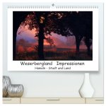 Weserbergland Impressionen (hochwertiger Premium Wandkalender 2026 DIN A2 quer), Kunstdruck in Hochglanz