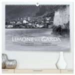 Limone sul Garda schwarzweiß (hochwertiger Premium Wandkalender 2026 DIN A2 quer), Kunstdruck in Hochglanz