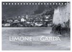Limone sul Garda schwarzweiß (Tischkalender 2026 DIN A5 quer), CALVENDO Monatskalender