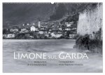 Limone sul Garda schwarzweiß (Wandkalender 2026 DIN A2 quer), CALVENDO Monatskalender