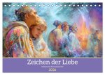 Zeichen der Liebe - Malerische Fantasiewerke (Tischkalender 2026 DIN A5 quer), CALVENDO Monatskalender
