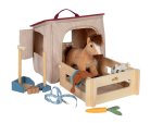 Spielset Pferd mit Stall und Zubehör in der Tasche