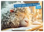 Schlaf gut, mein Schaf - Spruchkalender mit lustigen Schaf-Bildern (Wandkalender 2026 DIN A4 quer), CALVENDO Monatskalender