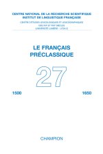 Revue Le Français préclassique N° 27
