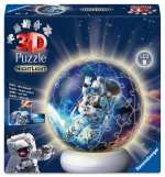 Ravensburger 3D Puzzle Nachtlicht Astronauten - Puzzle-Ball mit LED Nachtlicht als Nachttischlampe für Kinder ab 6 Jahren