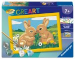 CreArt, Malen nach Zahlen Kinder - Hasenfreunde