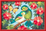 CreArt, Malen nach Zahlen Kinder - Bunte Vögel