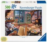 Ravensburger Puzzle 14967 - Gemütliche Leseecke - 500 Teile Large Pieces, Puzzlespaß mit größeren Puzzleteilen für die ganze Familie