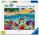 Ravensburger Puzzle 17456 - Meeresschildkröten - 500 Teile Large Pieces, Puzzlespaß mit größeren Puzzleteilen für die ganze Familie