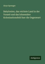 Babylonien, das reichste Land in der Vorzeit und das lohnendste Kolonisationsfeld fuer die Gegenwart