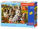 Puzzle 260 elementów. Szczęśliwe psy na wsi