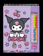 Notatnik z kredekami i temperówką Kuromi KU00014