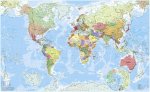 70053 MONDE POLITIQUE PLASTIFIE IGN GF 138 CM X 85,5 CM