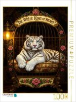 CALVENDO Puzzle Der Albino Tiger | 1000 Teile Lege-Größe 64x48cm Foto-Puzzle für glückliche Stunden
