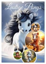 Lustige Ponys (Wandkalender 2026 DIN A3 hoch), CALVENDO Monatskalender