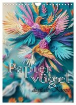 Papiervögel - Digitale Kunst (Wandkalender 2026 DIN A4 hoch), CALVENDO Monatskalender