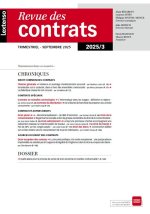 Revue des Contrats 03/2025