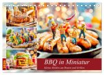 BBQ in Miniatur - Kleine Helden am Braten und Grillen (Tischkalender 2026 DIN A5 quer), CALVENDO Monatskalender