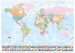Svět - nástěnná mapa Státy a území 1:21 000 000