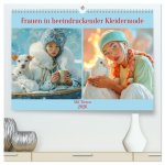 Frauen in beeindruckender Kleidermode - Mit Tieren (hochwertiger Premium Wandkalender 2026 DIN A2 quer), Kunstdruck in Hochglanz