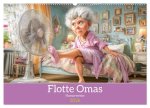 Flotte Omas - Humorwerke (Wandkalender 2026 DIN A2 quer), CALVENDO Monatskalender