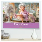 Flotte Omas - Humorwerke (hochwertiger Premium Wandkalender 2026 DIN A2 quer), Kunstdruck in Hochglanz