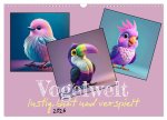 Vogelwelt, lustig, bunt und verspielt (Wandkalender 2026 DIN A3 quer), CALVENDO Monatskalender