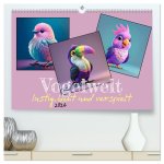 Vogelwelt, lustig, bunt und verspielt (hochwertiger Premium Wandkalender 2026 DIN A2 quer), Kunstdruck in Hochglanz