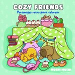 Cozy friends - Personajes retro para colorear ('Moshi Moshi')