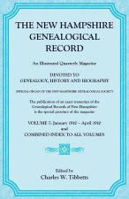 The New Hampshire Genealogical Record, Vol. 7, 1910 and combined index to all volumes