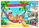 Oma rockt den Ruhestand - Lustiger Frauenkalender mit Humor (Wandkalender 2026 DIN A2 quer), CALVENDO Monatskalender