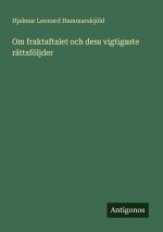 Om fraktaftalet och dess vigtigaste rättsföljder