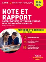 Note et rapport - Méthode et exercices en fiches - Concours 2026-2027