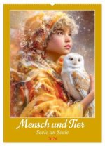 Mensch und Tier - Seele an Seele (Wandkalender 2026 DIN A2 hoch), CALVENDO Monatskalender