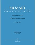WOLFGANG AMADEUS MOZART : MISSA BREVIS IN D MAJOR K. 194 - CHANT PIANO