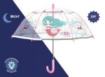 Glow in the Dark Kinderschirm Cool Kids MERMAID transparent, 42/8, manuell