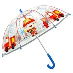 Glow in the Dark Kinderschirm Cool Kids FIREMAN transparent, 42/8, manuell