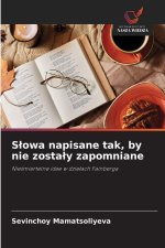 S¿owa napisane tak, by nie zosta¿y zapomniane