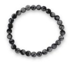 Schneeflockenobsidian Edelsteinarmband 6mm, J749-10