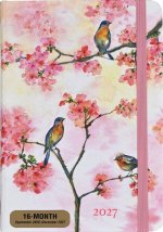 2027 Cherry Blossoms in Spring Weekly Planner (16 Months, Sept 2026 to Dec 2027)