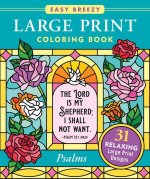 Psalms Large Print Coloring Book - Big and Simple Designs for All Ages