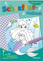 Schraffur-Malbuch. Meerjungfrauen
