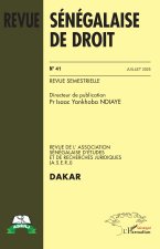 Revue sénégalaise de droit  n° 41 Juillet 2025