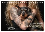 Starke Mädels - Rauhaardackel (Tischkalender 2026 DIN A5 quer), CALVENDO Monatskalender