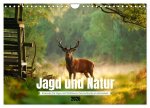 Jagd und Natur - Kalender für Jäger mit Wildtieren Deutschlands im Jahreslauf (Wandkalender 2026 DIN A4 quer), CALVENDO Monatskalender